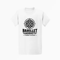 T-shirt Tir Sportif Barillet Addict Blanc