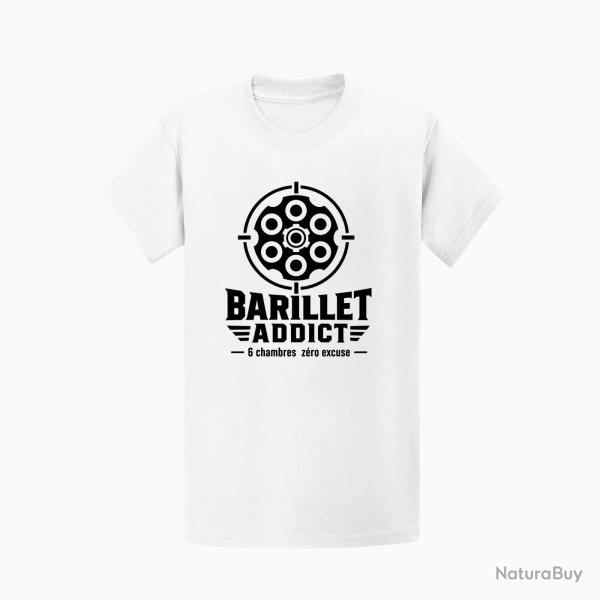 T-shirt Tir Sportif Barillet Addict Blanc