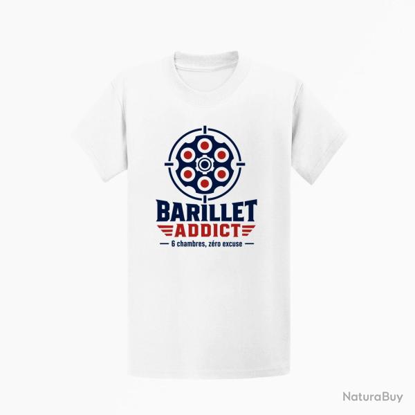 T-shirt Tir Sportif Barillet Addict Blanc / Orange