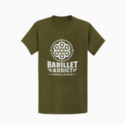T-shirt Tir Sportif Barillet Addict Kaki / Blanc