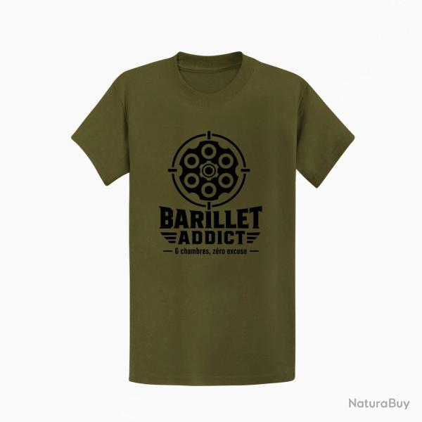 T-shirt Tir Sportif Barillet Addict Kaki / Noir