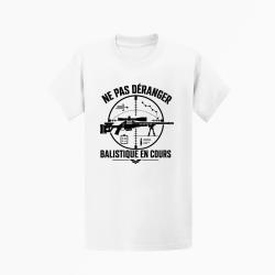 T-shirt Tir Sportif Balistique en cours Blanc