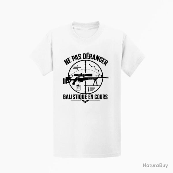 T-shirt Tir Sportif Balistique en cours Blanc