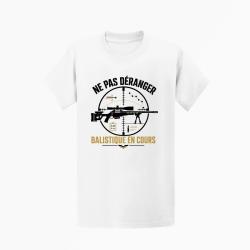 T-shirt Tir Sportif Balistique en cours Blanc / Orange