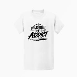 T-shirt Tir Sportif Balistique Addict Cible Blanc