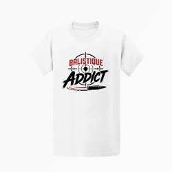 T-shirt Tir Sportif Balistique Addict Cible Blanc / Orange