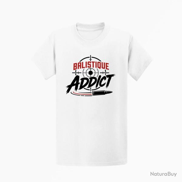 T-shirt Tir Sportif Balistique Addict Cible Blanc / Orange
