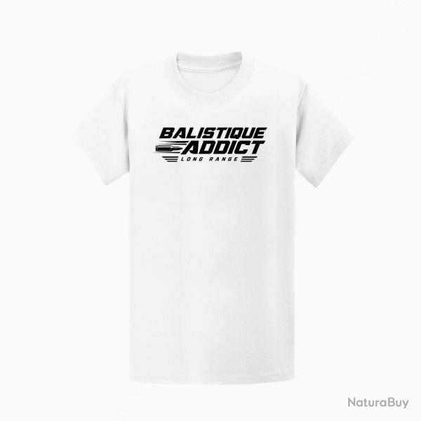 T-shirt Tir Sportif Balistique Addict Blanc