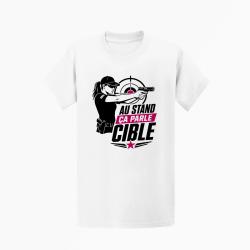 T-shirt Tir Sportif Au stand, &ccedil;a parle cible Blanc / Orange