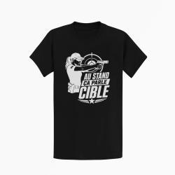 T-shirt Tir Sportif Au stand, &ccedil;a parle cible Noir