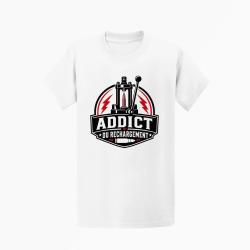 T-shirt Tir Sportif Addict du rechargement Blanc / Orange