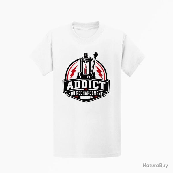 T-shirt Tir Sportif Addict du rechargement Blanc / Orange
