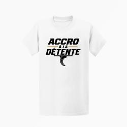T-shirt Tir Sportif Accro &agrave; la d&eacute;tente Blanc / Orange