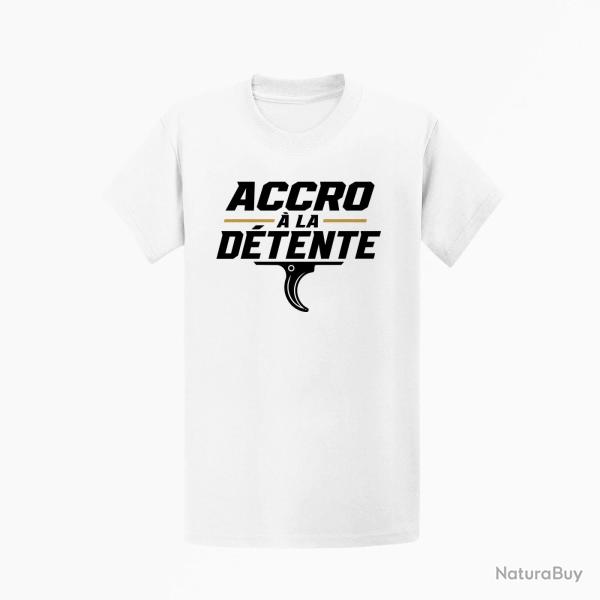 T-shirt Tir Sportif Accro � la d�tente Blanc / Orange