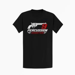 T-shirt Tir Sportif 9 Percussion Shooter Revolver Noir / Orange