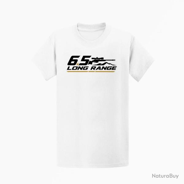 T-shirt Tir Sportif 6.5 Long Range Carabine et montagne Blanc / Orange