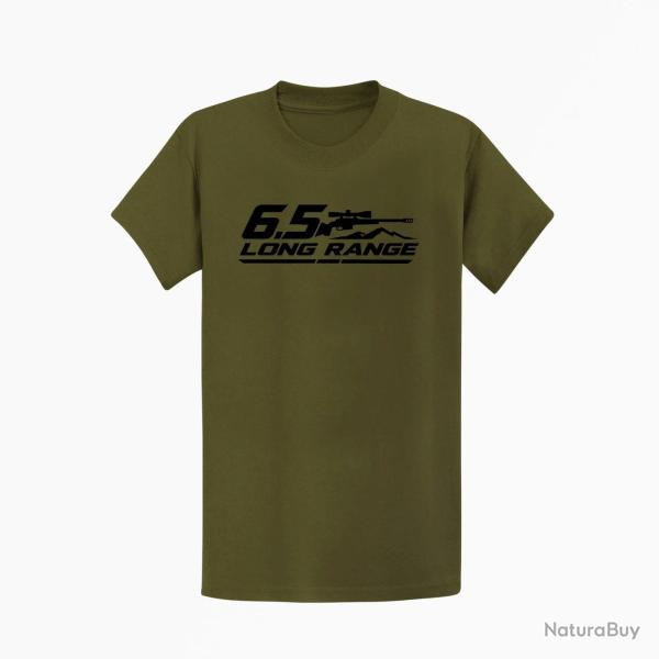 T-shirt Tir Sportif 6.5 Long Range Carabine et montagne Kaki / Noir