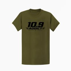 T-shirt Tir Sportif 10.9 Addict Typographie Kaki / Noir