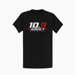 T-shirt Tir Sportif 10.9 Addict Typographie Noir / Orange
