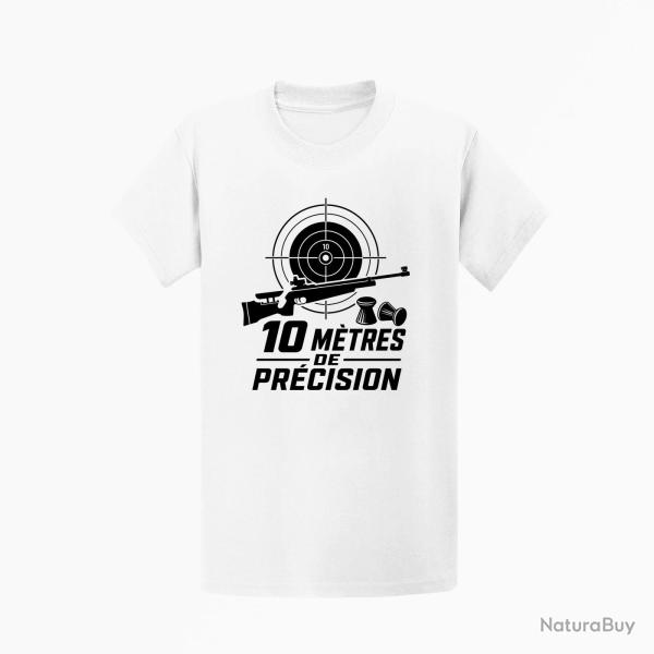T-shirt Tir Sportif 10 m de pr�cision Blanc