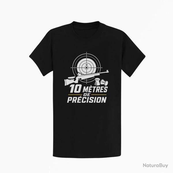 T-shirt Tir Sportif 10 m de pr�cision Noir