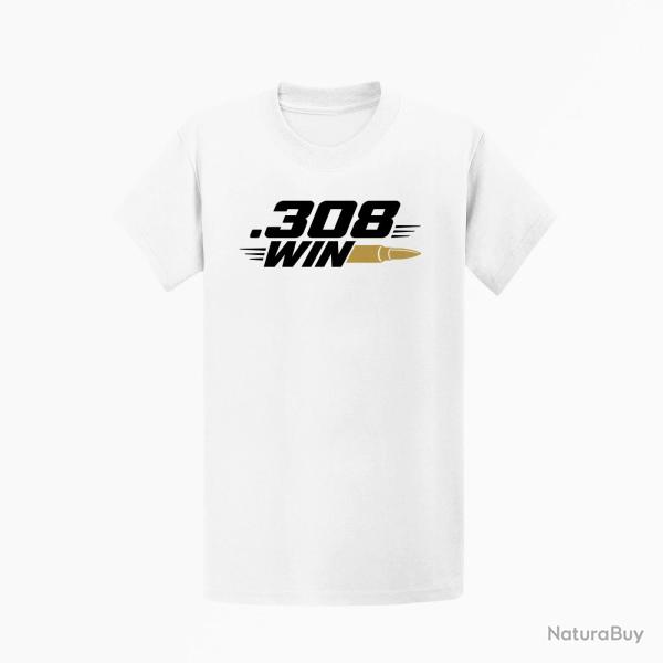 T-shirt Tir Sportif .308 Win Cartouche Blanc / Orange