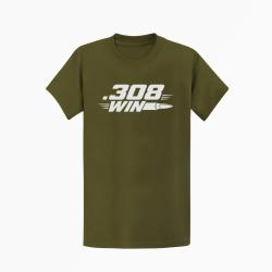 T-shirt Tir Sportif .308 Win Cartouche Kaki / Blanc