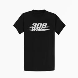 T-shirt Tir Sportif .308 Win Cartouche Noir