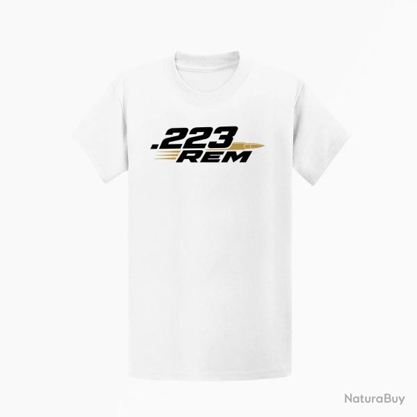 T-shirt Tir Sportif .223 Rem Cartouche Blanc / Orange