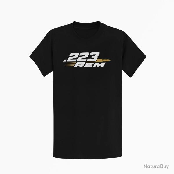 T-shirt Tir Sportif .223 Rem Cartouche Noir / Orange