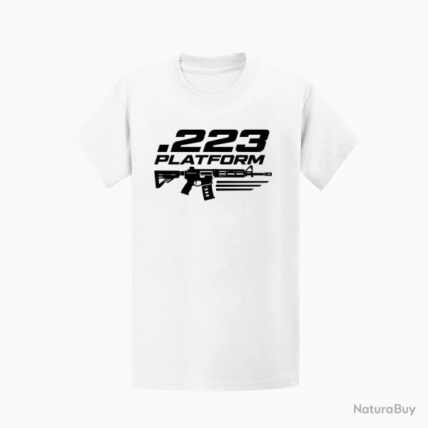 T-shirt Tir Sportif .223 Platform Blanc