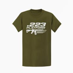 T-shirt Tir Sportif .223 Platform Kaki / Blanc