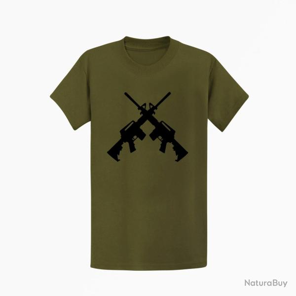 T-shirt AR15 (2) Kaki / Noir