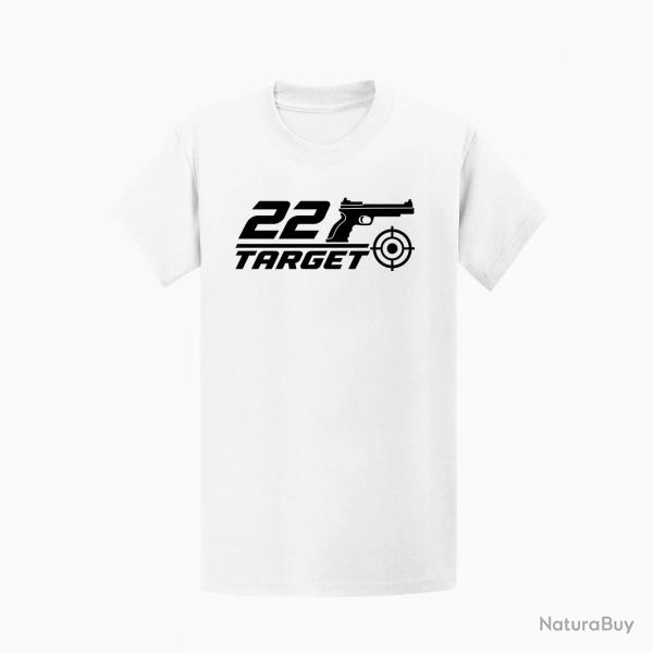 T-shirt Tir Sportif .22 Target Blanc