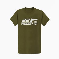 T-shirt Tir Sportif .22 Target Kaki / Blanc
