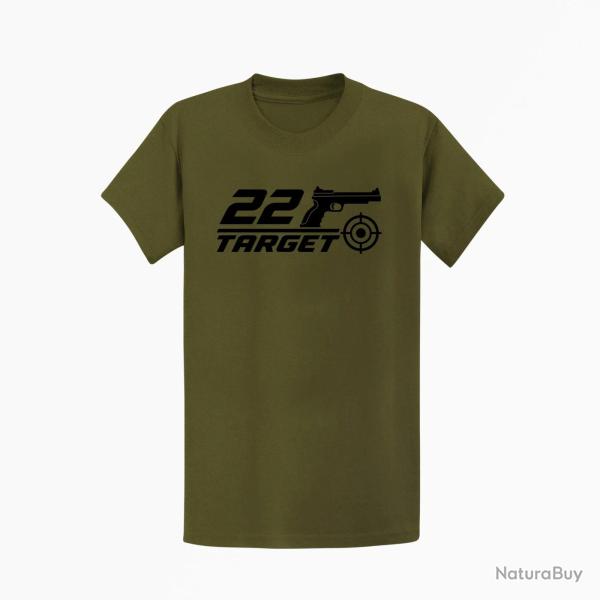 T-shirt Tir Sportif .22 Target Kaki / Noir