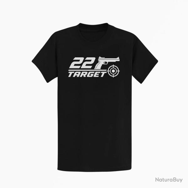 T-shirt Tir Sportif .22 Target Noir