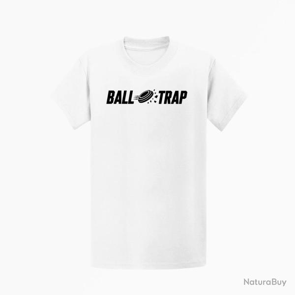 T-shirt Ball Trap Impact central Blanc