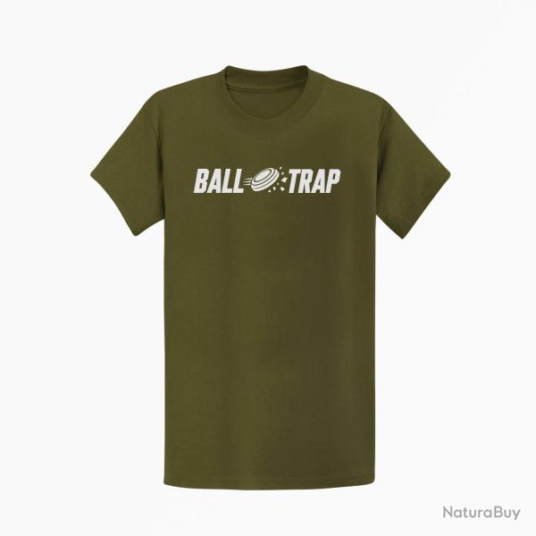 T-shirt Ball Trap Impact central Kaki / Blanc