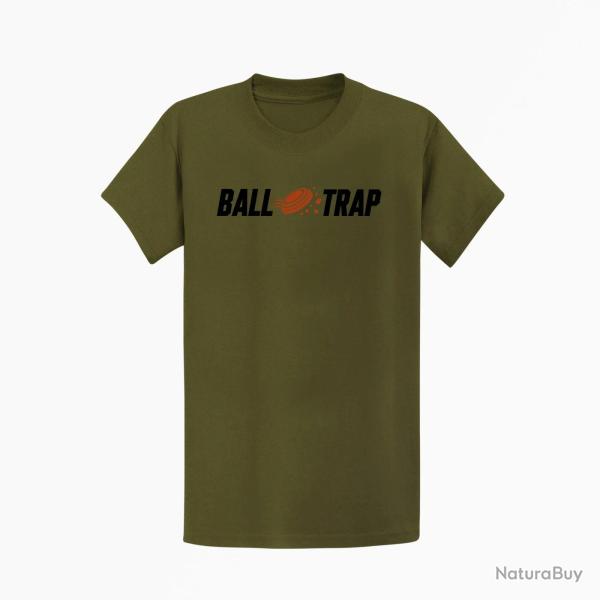 T-shirt Ball Trap Impact central Kaki / Noir et orange