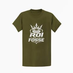 T-shirt Ball Trap Roi de la fosse Tireur sportif Kaki / Blanc