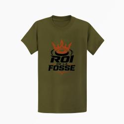 T-shirt Ball Trap Roi de la fosse Tireur sportif Kaki / Noir et orange