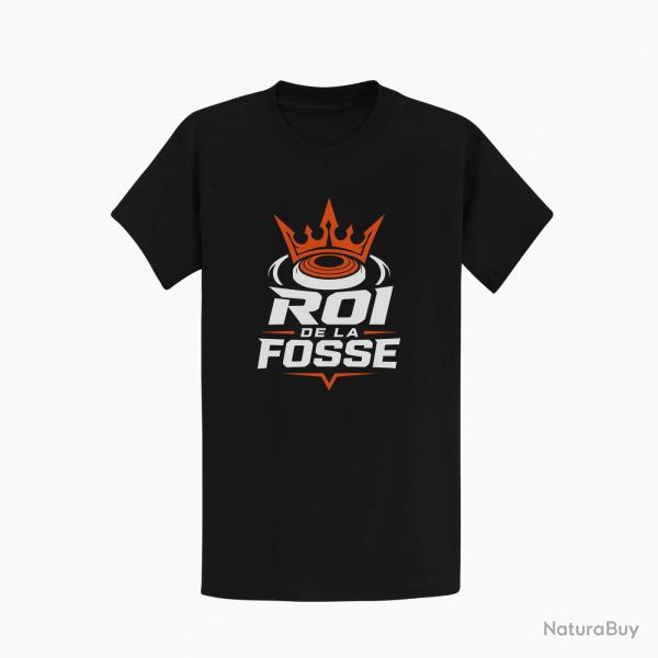 T-shirt Ball Trap Roi de la fosse Tireur sportif Noir / Orange