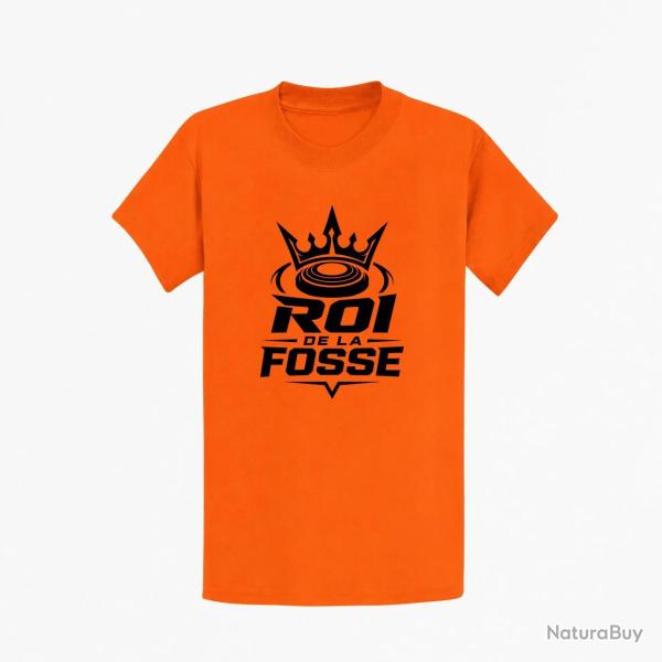 T-shirt Ball Trap Roi de la fosse Tireur sportif Orange