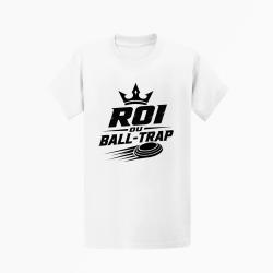 T-shirt Ball Trap Roi du Ball Trap Couronne Blanc