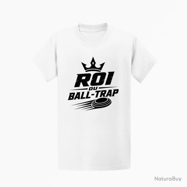 T-shirt Ball Trap Roi du Ball Trap Couronne Blanc