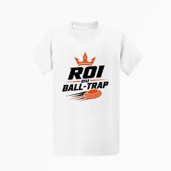 T-shirt Ball Trap Roi du Ball Trap Couronne Blanc / Orange