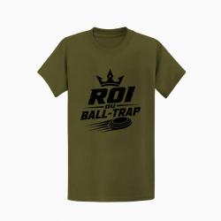 T-shirt Ball Trap Roi du Ball Trap Couronne Kaki / Noir