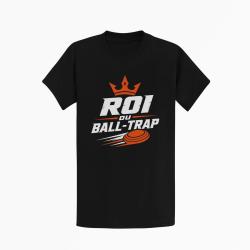 T-shirt Ball Trap Roi du Ball Trap Couronne Noir / Orange