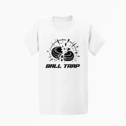 T-shirt Ball Trap Vitesse Double impact Blanc